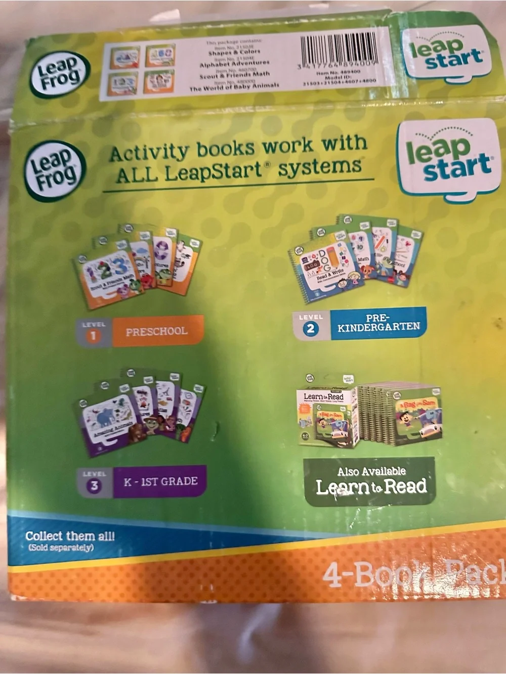 NWT LeapStart Interactive Learning Book with writing tool and 4 BOOKS